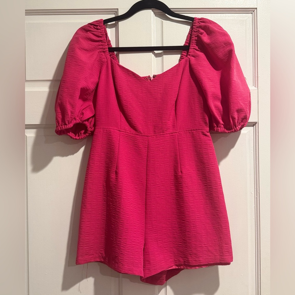 HYFVE Fuchsia Puff Sleeve Dress
